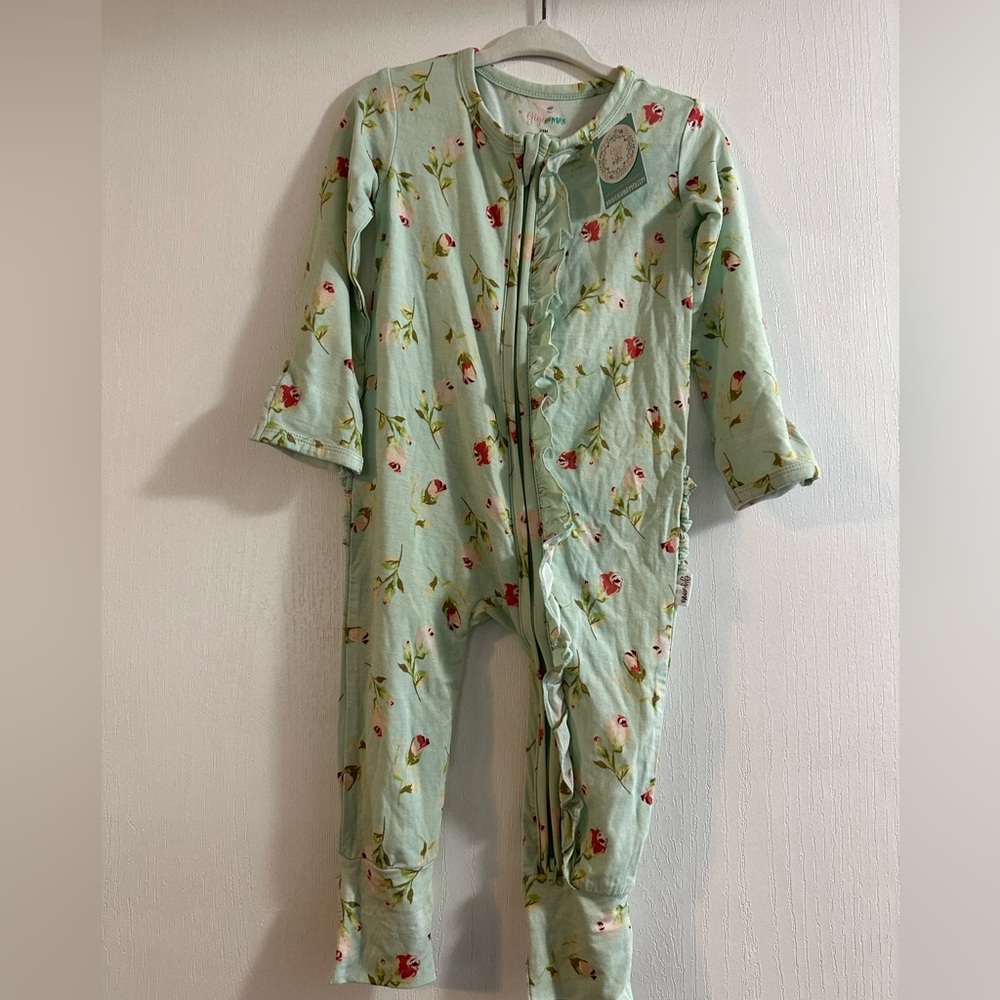 NWT Gigi and Max 24 month bamboo viscose ruffle zip.